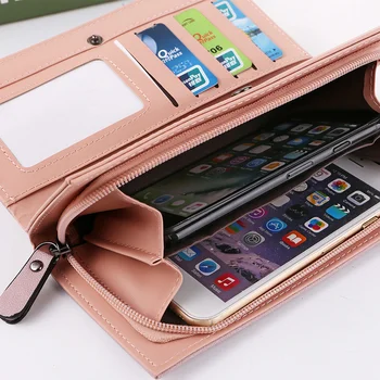 

Women Wallets Fashion Lady Wristlet Handbags Long Money Bag Zipper Coin Purse Cards ID Holder Clutch Wallet Phone Pocket Purse