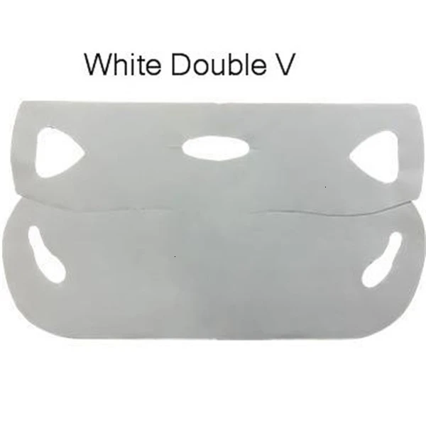2V-5PCS- NO BOX 4D двойная подтягивающая маска для лица, подтягивающая тонкий подбородок, подтягивающая маска, против морщин, v-образная форма Jawline, линия r, повязка для похудения, уход за кожей - Цвет: 2V-5PCS- NO BOX