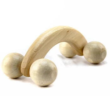 

Tooth New Natural Wooden Massager Curved Round Body Roller Massager Hands Push Bent Round Thin Roller Massager Abdomen