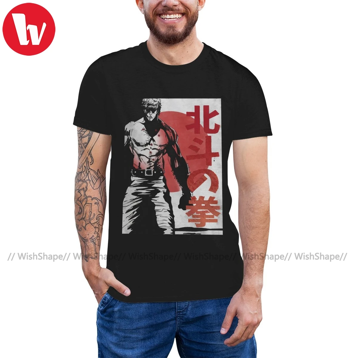 Кенсиро футболка с надписью I Love для мужчин 6xl Awesome печатных 100 хлопок короткими