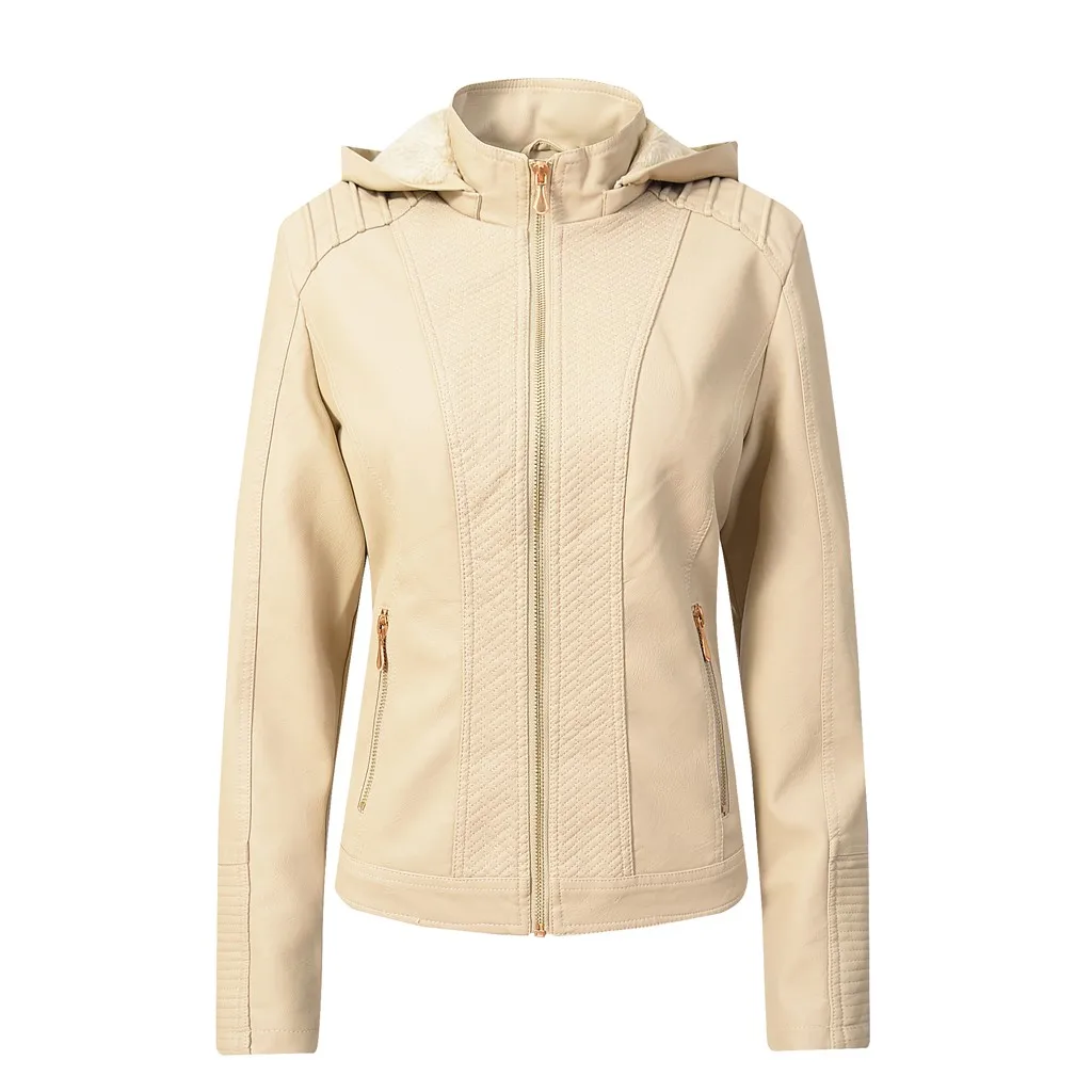 Женская куртка kurtka damski veste femme, осенняя Женская куртка с бархатной молнией, женское мотоциклетное кожаное пальто, женское манто, femme casaco
