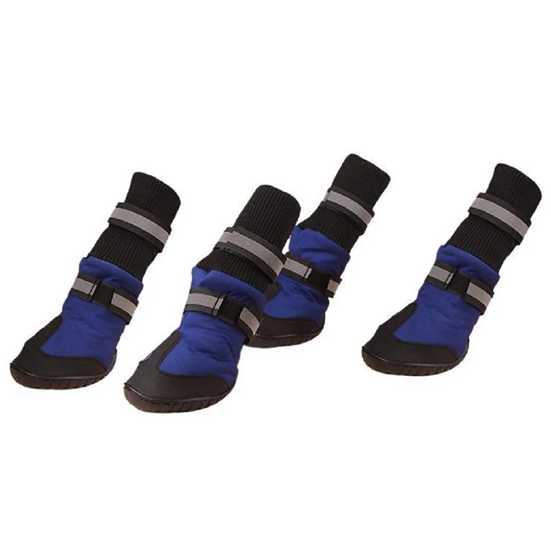 Big Dog Soft Waterproof Boots for Large Dog Shoes- Blue XL
