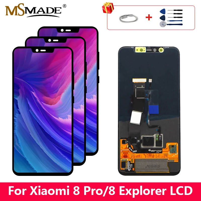 

6.21" Original Super AMOLED For Xiaomi Mi 8 Pro LCD Display Sreen Touch Digitizer Replacement Assembly Parts With Frame