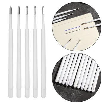 

10pcs White Color Shell Ballpoint Pen Refills Replacement Pen Lead Signature Pen Large-capacity Pen Core Smooth Writing Supplies