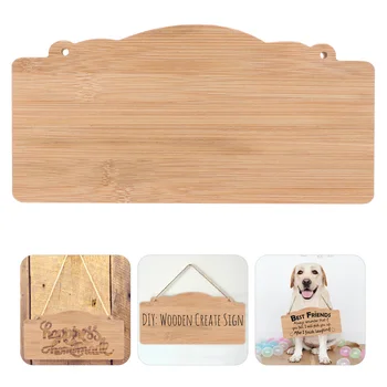

2Pcs Unfinished Wood Signs Blank Hanging Plaque DIY Craft Project Wood Sign