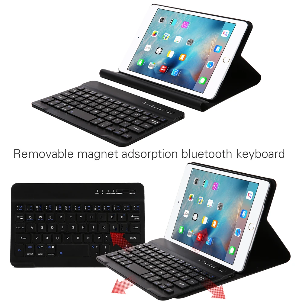 США клавиатура для iPad Mini 1/2/3/7 Цвета планшет с подсветкой 3,0 Bluetooth США клавиатура с мелким рисунком овечки кожаный чехол Ручка слот