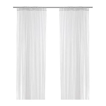 

White Window Curtain Soft Hand Feeling Tulle Curtains for Living Room Decoration Modern Veil Chiffon Solid Sheer Voile Kitchen