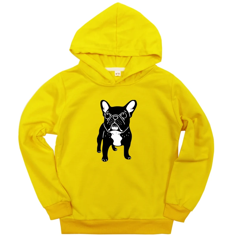 Hoodies 19 Новинка года, весенне-осенние толстовки с капюшоном для маленьких девочек, теплые толстовки с капюшоном и принтом черной собаки пальто с длинными рукавами детская верхняя одежда, куртка - Цвет: Hoodies 19