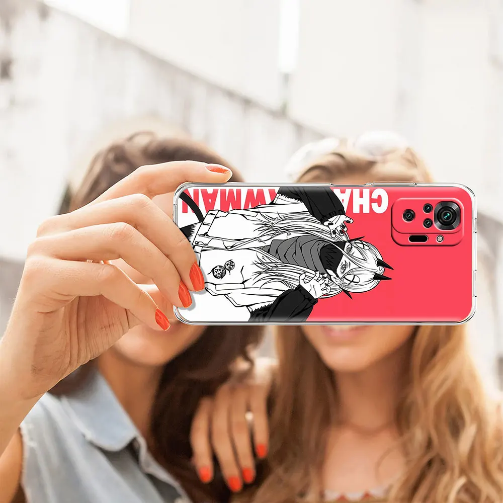 Chainsaw Man Anime Soft Clear Case For Xiaomi Redmi Note 10 9 Pro 9S 8 10S 7 8T 9C 7A 8A 9T K40 Silicone Phone Cover Fundas