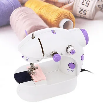 

Mini Handheld sewing machines Dual Speed Double Thread Multifunction EU Electric Mini Automatic Tread Rewind Sewing Machine