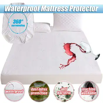 

Bed Cover Waterproof Bamboo Jacquard Mattress Topper Protector Cover Pad Hypoallergenic Against Dust Mites Bacteria