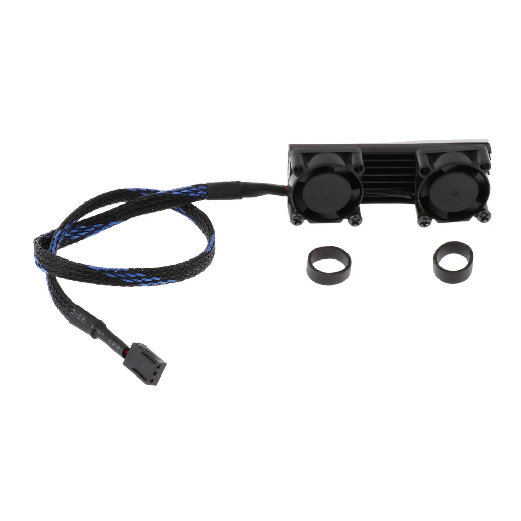 M.2 NVMe Heatsink, SSD Solid State Drive Cooler Fans - 25mm, with Thermal Pad Cooling Fin, 3 Pin Power Supply, Black