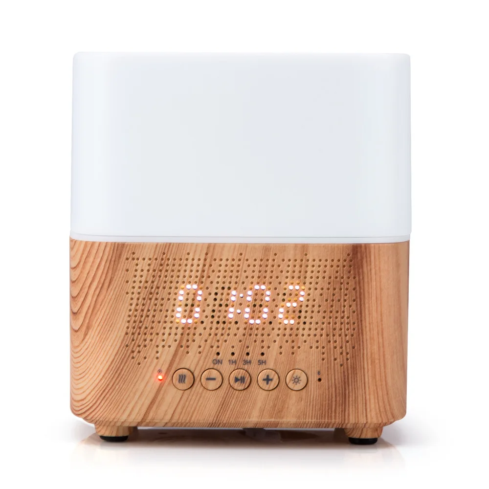 

Smart Essential Oil Aroma Diffuser Wood Grain Aromatherapy Bluetooth Ultrasonic Air Humidifier LED Night Light for Home 300ml