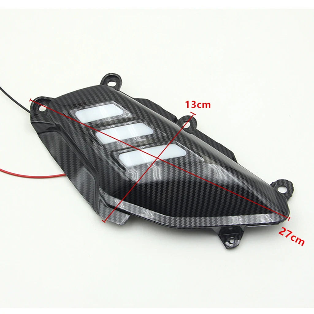 Motorcycle Rear Side Guard Cover Cap with LED Light Trim For Yamaha Nmax 155