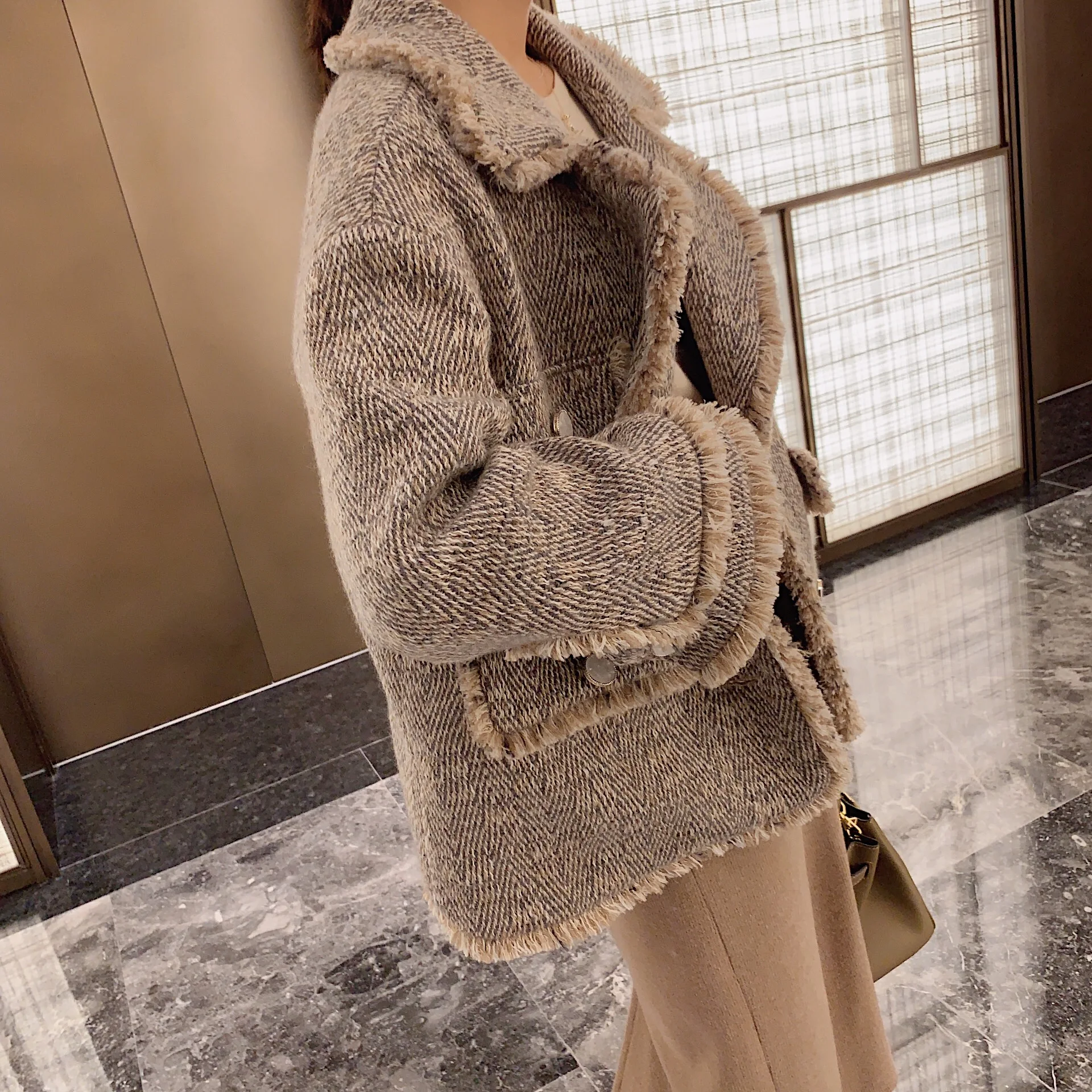 remarkable MISHOW 2019 Winter Women Elegant Thick Coat Fashion Female Temperamental Lapel Single-breasted Long
