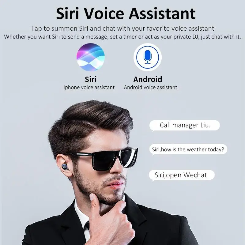 Caletop Bluetooth 5,0 наушники TWS наушники с шумоподавлением светодиодный дисплей зарядки чехол IPX7 водонепроницаемые наушники