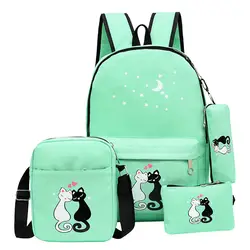 Новый стиль корейский стиль колледж Стиль котенок рюкзак женский мультфильм обучения школьная сумка легкие и практичные ученики средней