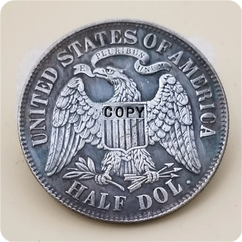 США 1877 50C Paquet Liberty половина доллара узоры имитация монеты