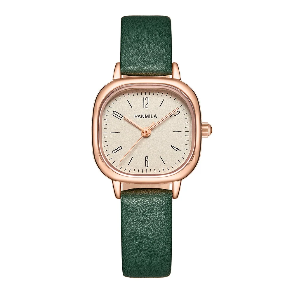 Women's Watch Small Green Watch Female New Ins Style Fresh Temperament Girls Watch Fashionable Small Square Watch