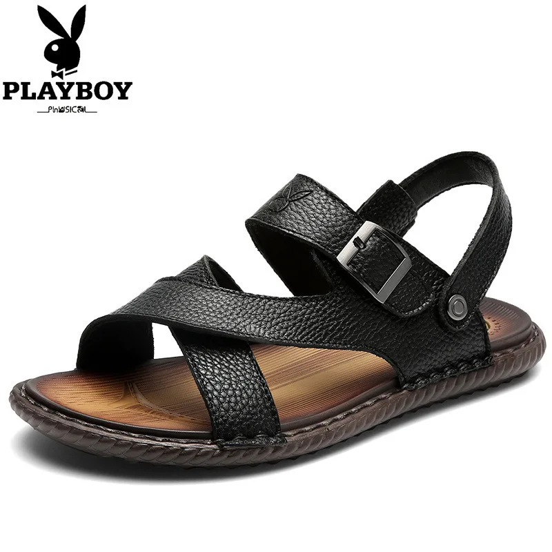 

2020 playboy sandals summer dual-use men's casual breathable sports sandals and slippers beach shoes high quality