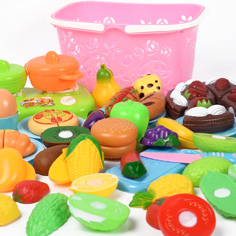 Детские кухонные игрушки для детей, фруктовые и овощные игрушки, набор для приготовления пищи, ролевые игры, посуда, поддельная еда, подарок для девочек