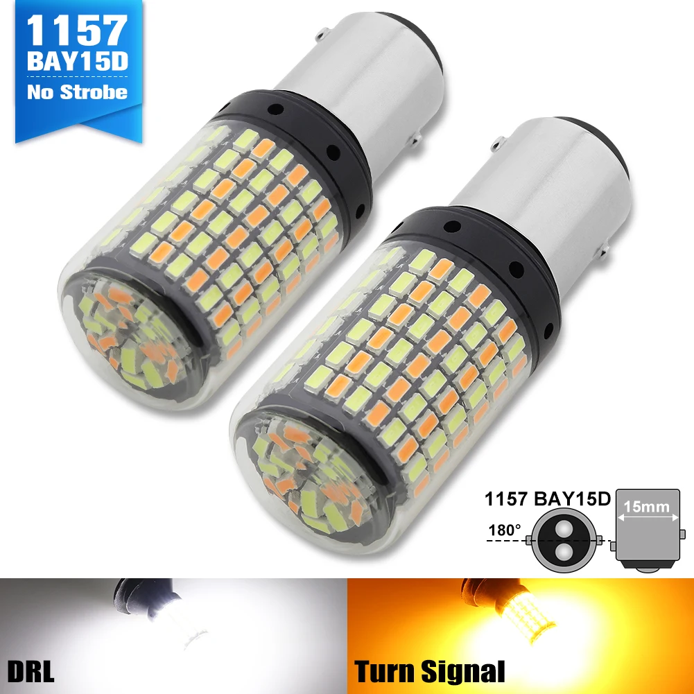 

2 шт., автомобисветодиодный светодиодные лампы BAY15D 1157 3014 168 SMD P21/5 Вт