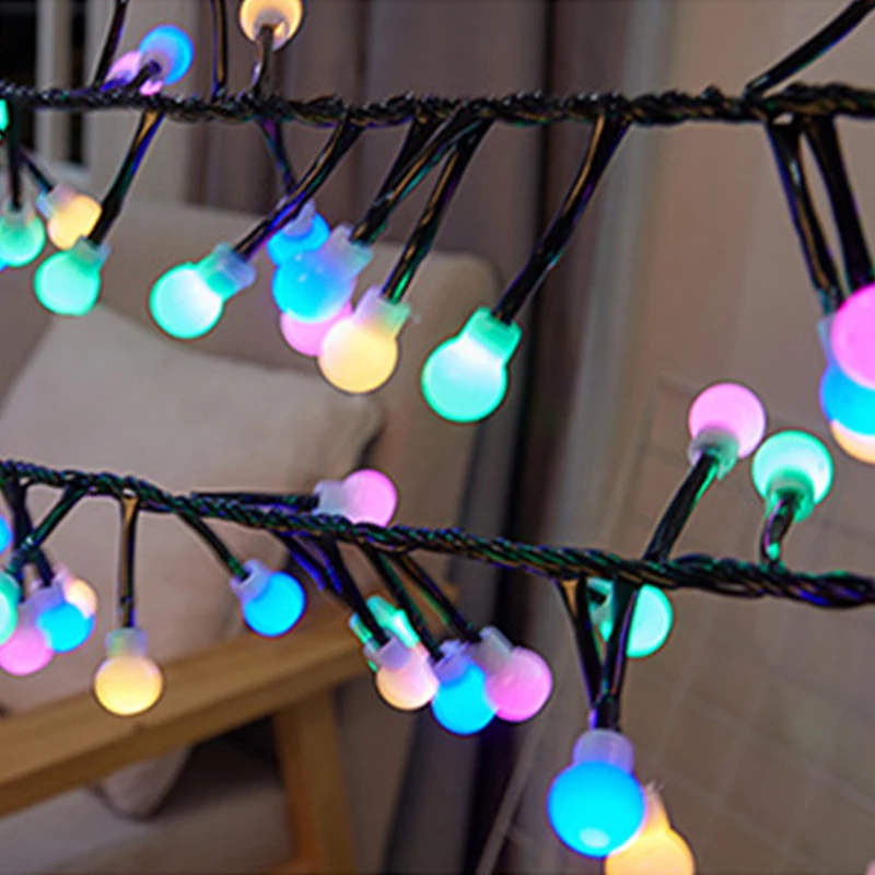 3M200LED шар маленькая лампочка Рождественская гирлянда ЕС вилка 220 В гирлянда для спальни Сказочный свет наружная Свадебная вечеринка украшение
