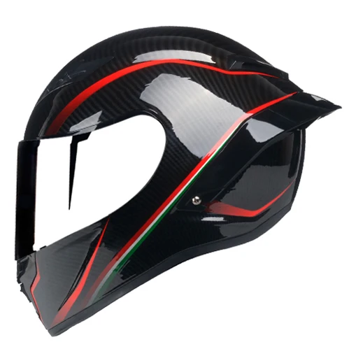 Карбоновая печать мотоциклетный шлем полное лицо точка Fmvss No.218certified Capacete Moto Cascos Para Moto Devil Horns Racing - Цвет: Glossy.Mirror