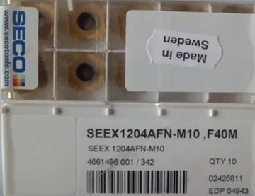 10 шт. вставки карбида SEEX1204AFN M10 F40M