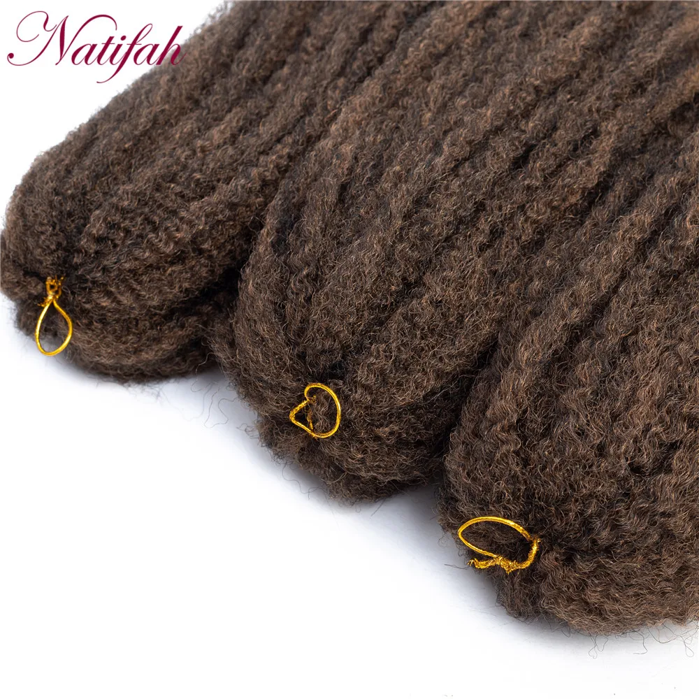 Natifah эффектом деграде(переход от темного к Marley косы афро, привлекательный локон накладные волосы на крючке, затененные, волосы 1" коричневый, Черный Синтетические косички, волосы, на крючках, косички, волосы на заколках