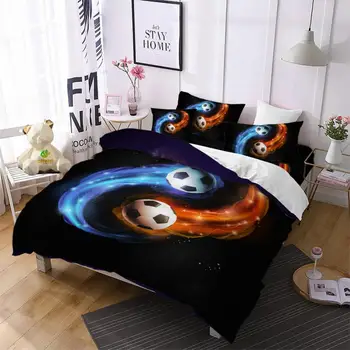 

Yin and Yang Balance 3d Print Bedding Set Bed Linen Set Basketball Sport Theme Boys Duvet Cover Set with Pillowcase Full Queen