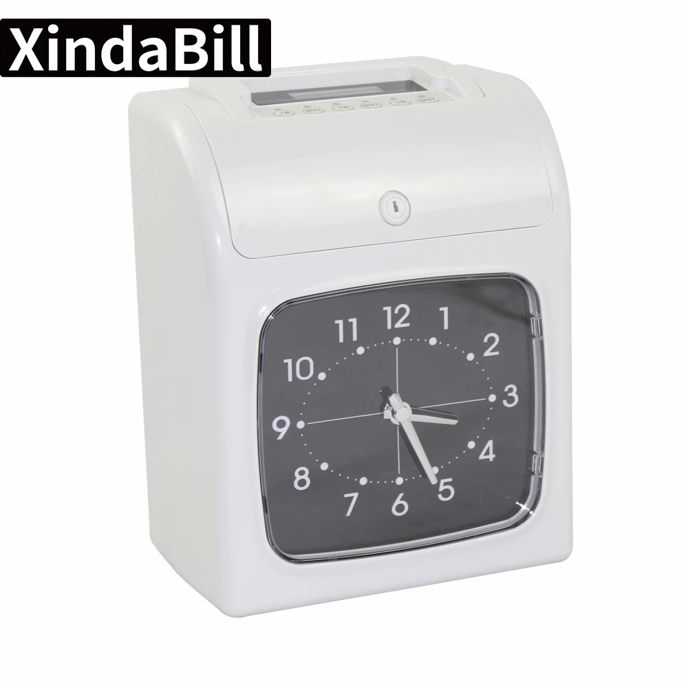 W-S1 Digital Attendance Machine Time Recorder Fingerprint Password Punch Card Time Clock Office Staffs Check in Punching Machine