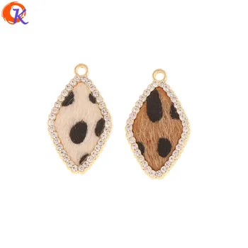 

Cordial Design 30Pcs 18*30MM Jewelry Accessories/Rhinestone Charms/Hand Made/Leopard Print Effect/Earring Findings/DIY Pendant