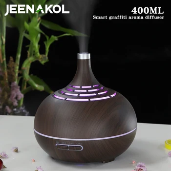 

400ML WIFI Smart Graffiti Colorful Night Light Aroma Diffuser Home Desktop Silent Humidifier Bedroom Essential Oil Diffuser