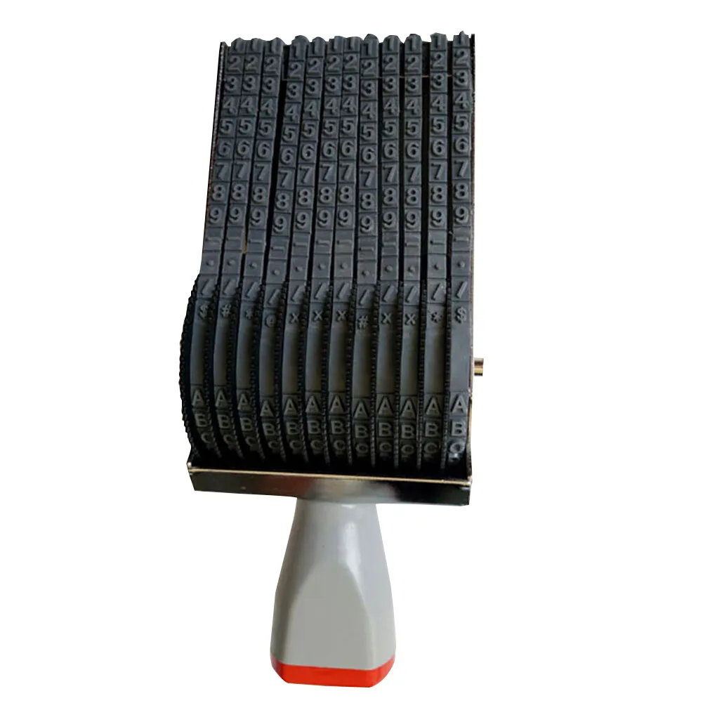Рулонный штамп скрапбукинг украшения выбивает номер резины 12 цифр Регулируемый ролик ремесло прочный Дата кодирование многоцелевой