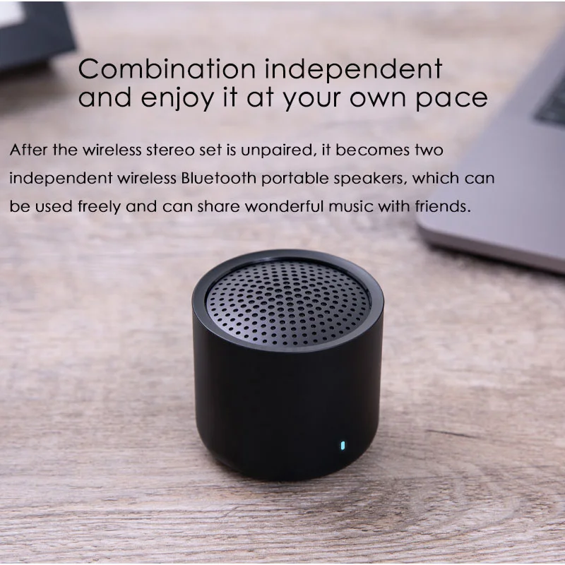 2 шт Xiaomi Портативный беспроводной Bluetooth 5,0 динамик Набор мини музыка аудио 2,0 TWS стерео звук динамик с микрофоном для телефона