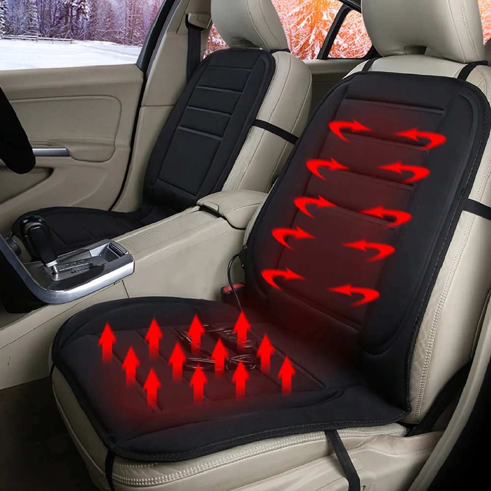 Fast Warmer 12V Car Heating Seat Cover Heated Cushion Hot Car Pad Cover use for Cold Weather and Winter Driving Heat Covers