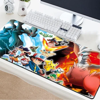 

Dragon Ball Mouse Pad Cute Pokemon Japanese Anime Cartoon Gaming Desk Mat DIY Custom Keyboard Pad Large Mousepad 900x400mm
