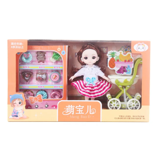 BJD Doll 16CM Jointe Doll Kit  Full Set Dress Dolls With Beautiful Clothes And Suit for Girl Gift 4