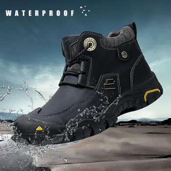 

High Quality Hiking Shoes Men Waterproof Wearable Non Slip Rock Climbing Shoes Outdoor Hunting Boots Trekking Trail Sneakers Man