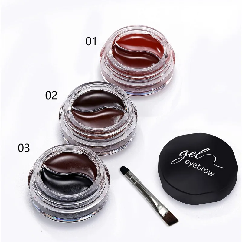 Two-tone Eyebrow Cream Long-lasting Waterproof Smudge-proof Colorfast Eyebrow Gel