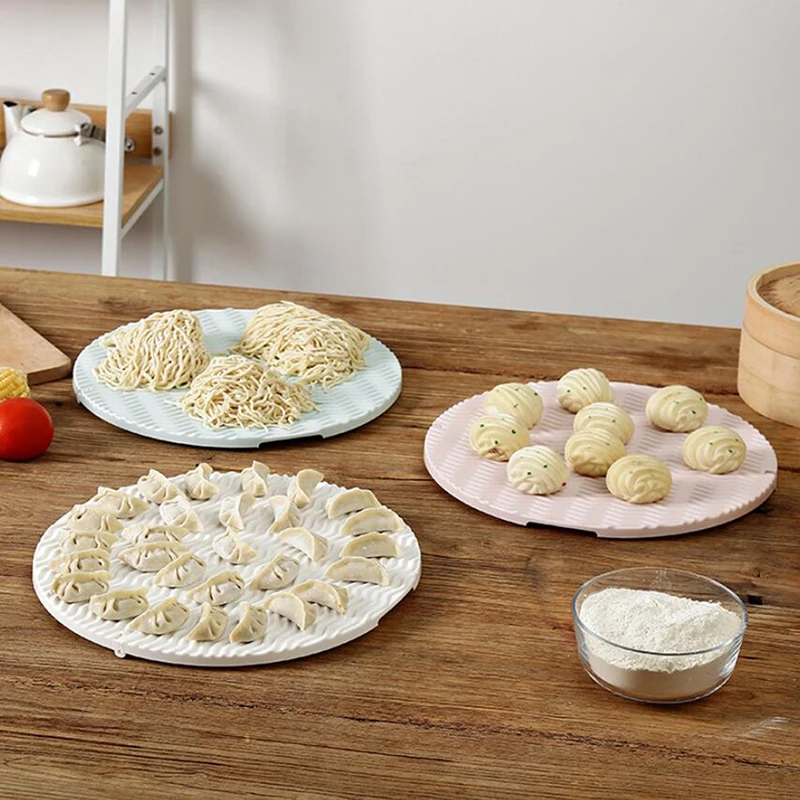 Plain Color Foldable Dumpling Dish Pasta Single Layer Cover Pad Household Dumpling Placemat Cover Dumpling Tray