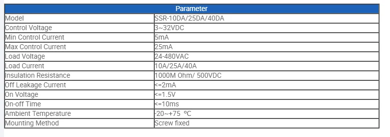 CG Новый 10A 25A 40A DA Однофазный DC контроль AC радиатор 24-480VAC до 3-32VDC SSR-10DA твердотельное реле с пластиковой крышкой