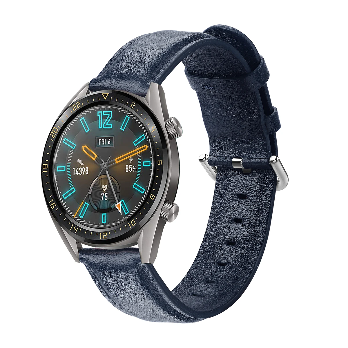 Dark Blue Для huawei Watch GT 2 ремешок 46 мм Высококачественный ремешок из натуральной кожи сменный ремешок для часов для huawei Watch GT2 браслет - Цвет: Dark Blue