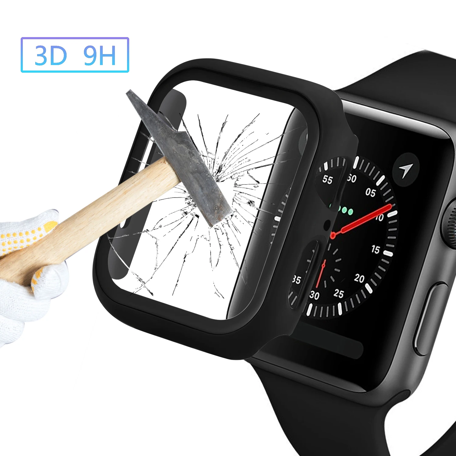 Для iWatch тонкий защитный пластиковый бампер для apple watch series 3 4 PC чехол тонкий чехол черная рамка 40 44 38 42 мм ремешок