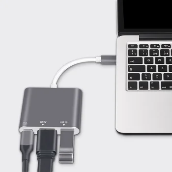 

USB Type-C Replacement for Macbook Laptops 4K USBC Hub Converter USB C HDTV Adapter Type-C Female Charger