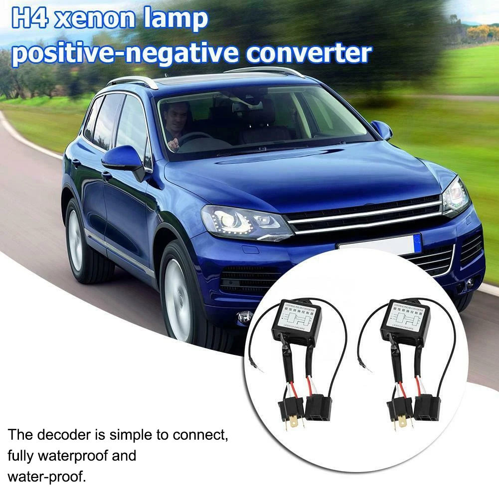 2 X LED Polarity Converter Negative Switch Harness Adapter For H4 Xenon Lamp Car Load Resistor Reversed Converters | Автомобили и