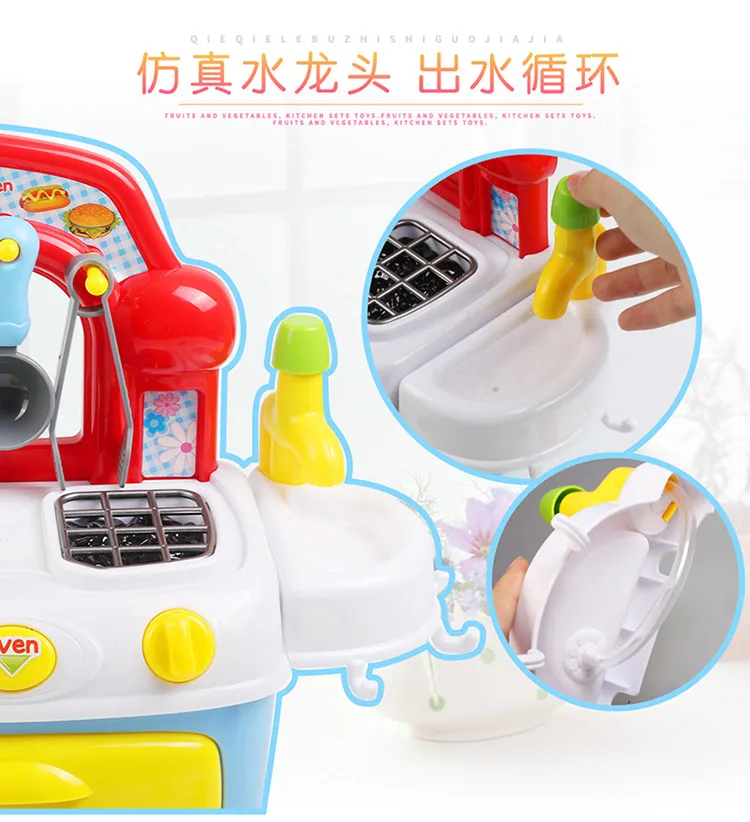 Заводская распродажа кукольный домик детский Пособия по кулинарии Baby Play сделать игровой домик мечтательный маленькие игрушки комплект Детский жакет из денима для девочки; модель газовая плита