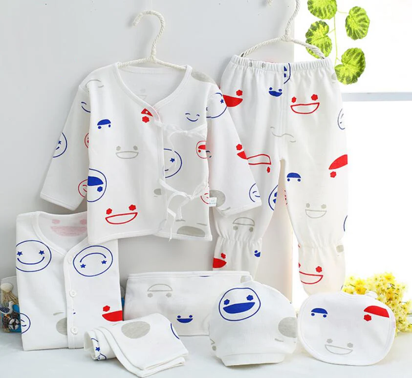 Для детей 0-3 лет, M для Костюмы комплекты для новорожденных, одежда для маленьких мальчиков и девочек; одежда для малышей; комплект одежды из хлопка 7 шт./компл - Цвет: CJM048X