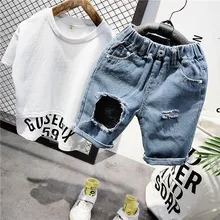Детские джинсы шорты для маленьких мальчиков летние брюки детские шорты бермуды тонкие A12213
